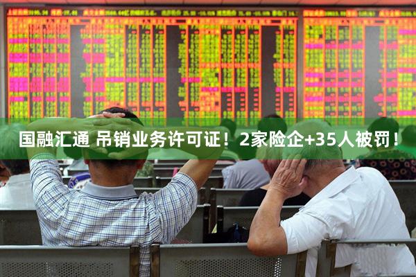 国融汇通 吊销业务许可证！2家险企+35人被罚！