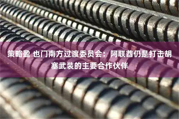 策略盈 也门南方过渡委员会：阿联酋仍是打击胡塞武装的主要合作伙伴